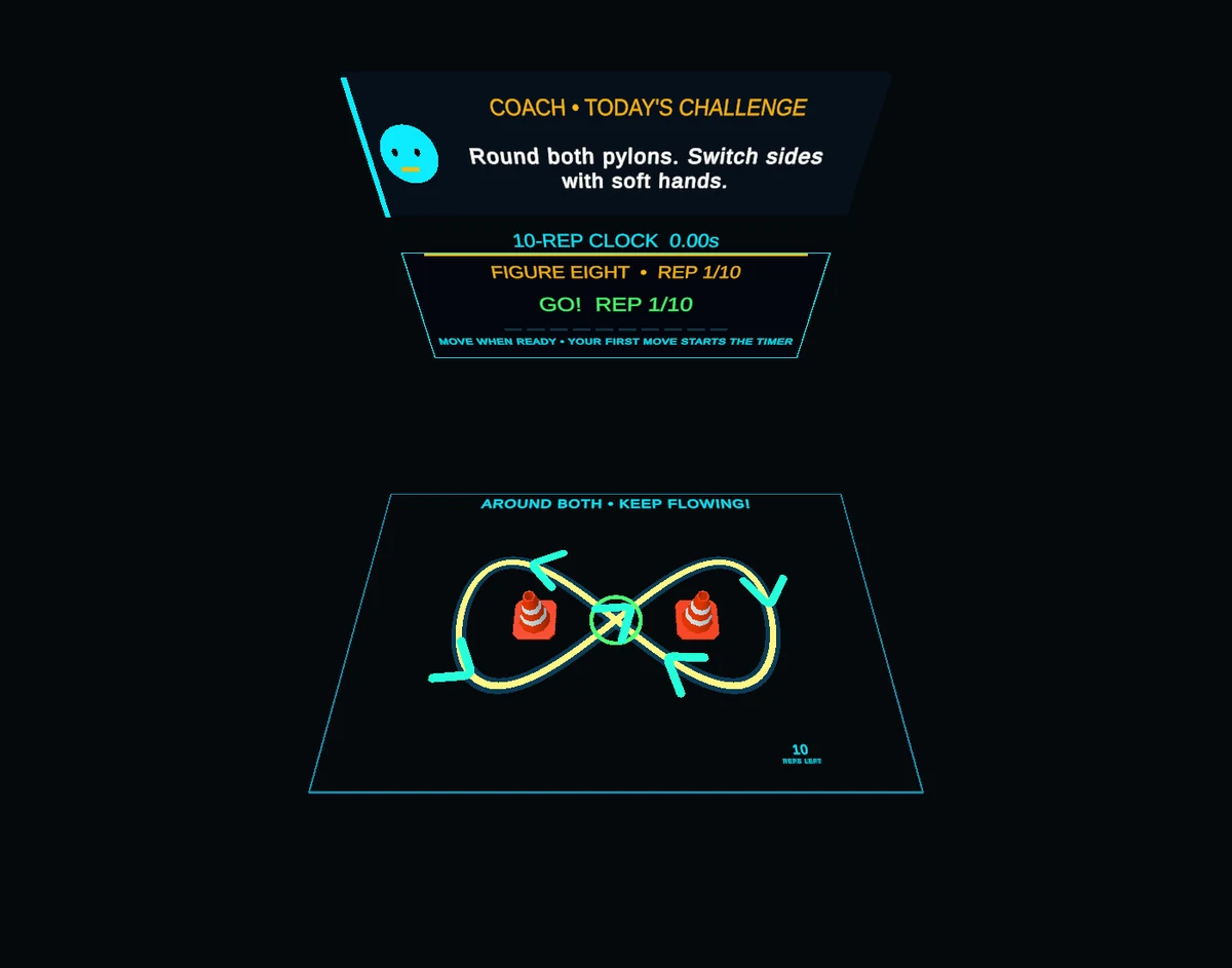 Puck Arcade Unity development preview: Figure Eight · The Curl